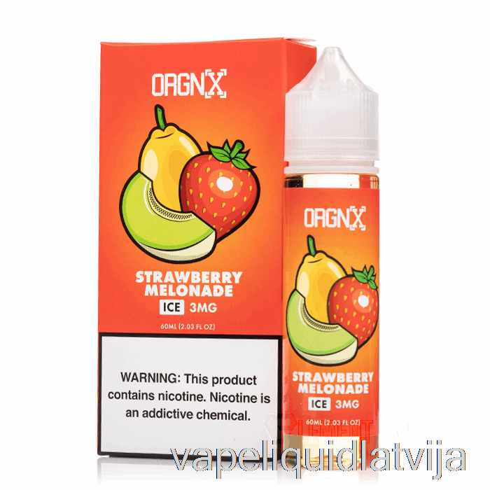 Ledus Zemeņu Melonāde - Orgnx E-šķidrums - 60ml 0mg Vape šķidrums